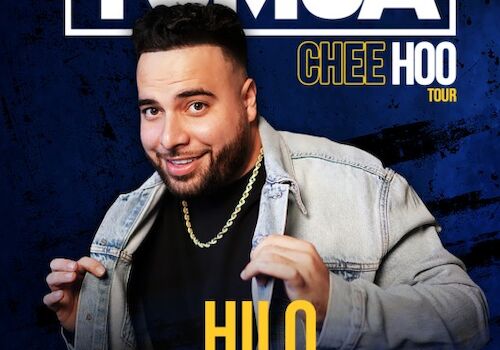 A person wearing a denim jacket is featured on a poster for the Tumua Chee Hoo Tour at Hilo Palace Theater on August 8, 2025.